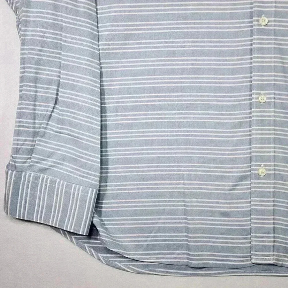 Mountain Khakis Mens Button Down Shirt XXL Blue White Stripe Long Sleeve Wyoming - Picture 6 of 16